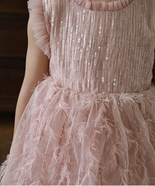 【セール】【aimoha-KIDS-】ノースリーブメッシュワンピース（ワンピース）｜aimoha（アイモハ）