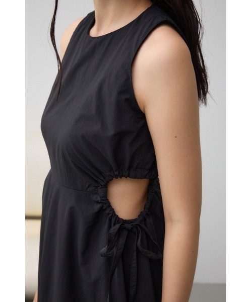 ジーフォー　ノースリーブワンピース アズールバイマウジー AZUL BY MOUSSY ウエスト切替袖ギャザー