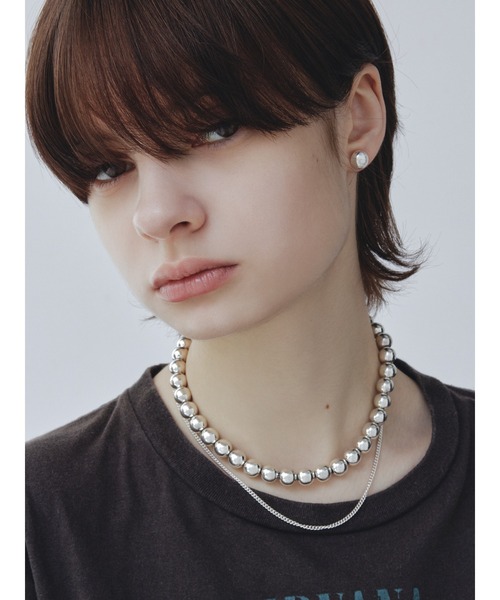 quip queint(クイップクエイント)の「【quip queint】bowling studs pierce / ボウリング スタッド ピアス(ピアス(両耳用)・レディース・シルバー・FREE)」の2枚目の写真