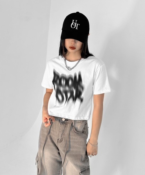 Criminal Damage★半袖 ロゴ バックプリント トップス Tシャツ Criminal Damage☆半袖 バックプリント ロゴ トップス Tシャツ