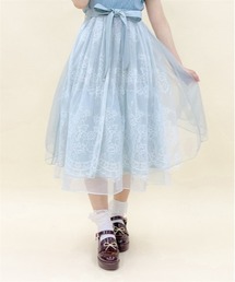 axes femme POETIQUE | バックフリルチュールスカート(スカート)