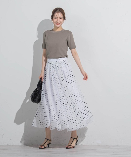 VICKY(ビッキー)の「【接触冷感/遮熱機能】サラサラTシャツニット≪手洗い可能≫(ニット/セーター・レディース・ブラック/グレー/ネイビー/ベージュ/ピンク/ホワイト・M)」の18枚目の写真