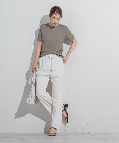 VICKY(ビッキー)の「【接触冷感/遮熱機能】サラサラTシャツニット≪手洗い可能≫(ニット/セーター・レディース・ブラック/グレー/ネイビー/ベージュ/ピンク/ホワイト・M)」の13枚目の写真
