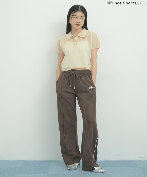 CottonPrincess(コットンプリンセス)の「【Prince】VIS別注ラメシアーポロシャツ(ポロシャツ・レディース・サックスブルー/オフホワイト/ブラウン系その他3・FREE)」の4枚目の写真