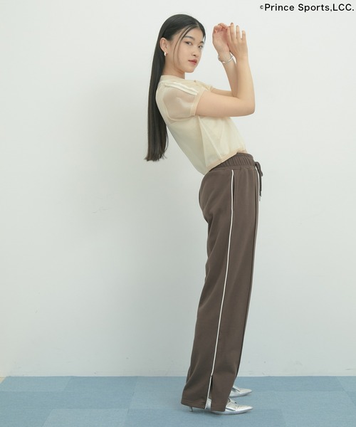 CottonPrincess(コットンプリンセス)の「【Prince】VIS別注ラメシアーポロシャツ(ポロシャツ・レディース・サックスブルー/オフホワイト/ブラウン系その他3・FREE)」の5枚目の写真