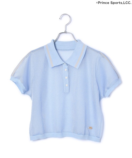 CottonPrincess(コットンプリンセス)の「【Prince】VIS別注ラメシアーポロシャツ(ポロシャツ・レディース・サックスブルー/オフホワイト/ブラウン系その他3・FREE)」の17枚目の写真