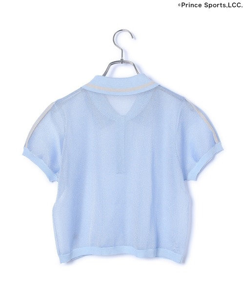 CottonPrincess(コットンプリンセス)の「【Prince】VIS別注ラメシアーポロシャツ(ポロシャツ・レディース・サックスブルー/オフホワイト/ブラウン系その他3・FREE)」の18枚目の写真