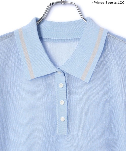 CottonPrincess(コットンプリンセス)の「【Prince】VIS別注ラメシアーポロシャツ(ポロシャツ・レディース・サックスブルー/オフホワイト/ブラウン系その他3・FREE)」の19枚目の写真