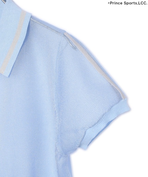 CottonPrincess(コットンプリンセス)の「【Prince】VIS別注ラメシアーポロシャツ(ポロシャツ・レディース・サックスブルー/オフホワイト/ブラウン系その他3・FREE)」の20枚目の写真