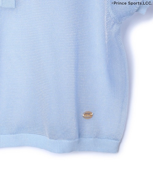 CottonPrincess(コットンプリンセス)の「【Prince】VIS別注ラメシアーポロシャツ(ポロシャツ・レディース・サックスブルー/オフホワイト/ブラウン系その他3・FREE)」の21枚目の写真