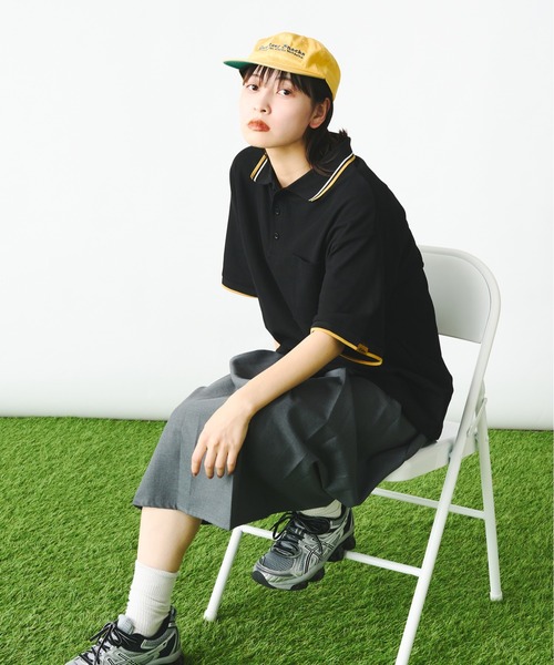 Adoon plain(アドーンプレーン)の「袖ステッチピスネームポロシャツ(ポロシャツ・メンズ・ブラック/ネイビー/ベージュ・LARGE/MEDIUM)」の22枚目の写真