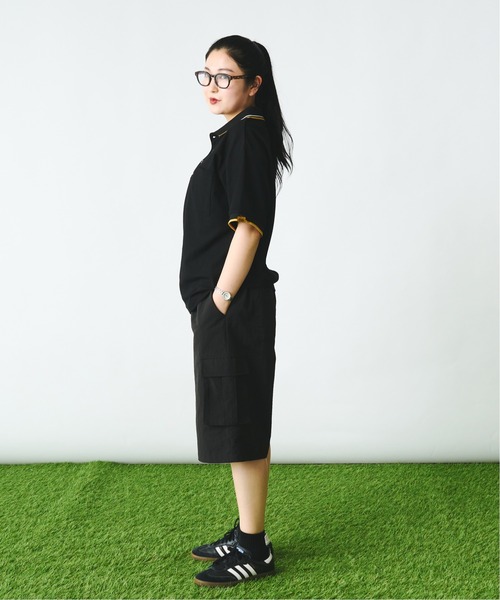 Adoon plain(アドーンプレーン)の「袖ステッチピスネームポロシャツ(ポロシャツ・メンズ・ブラック/ネイビー/ベージュ・LARGE/MEDIUM)」の12枚目の写真