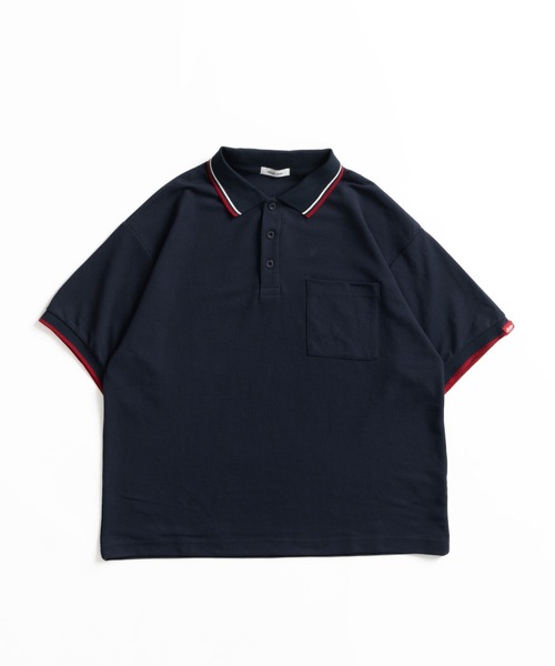 Adoon plain(アドーンプレーン)の「袖ステッチピスネームポロシャツ(ポロシャツ・メンズ・ブラック/ネイビー/ベージュ・LARGE/MEDIUM)」の7枚目の写真