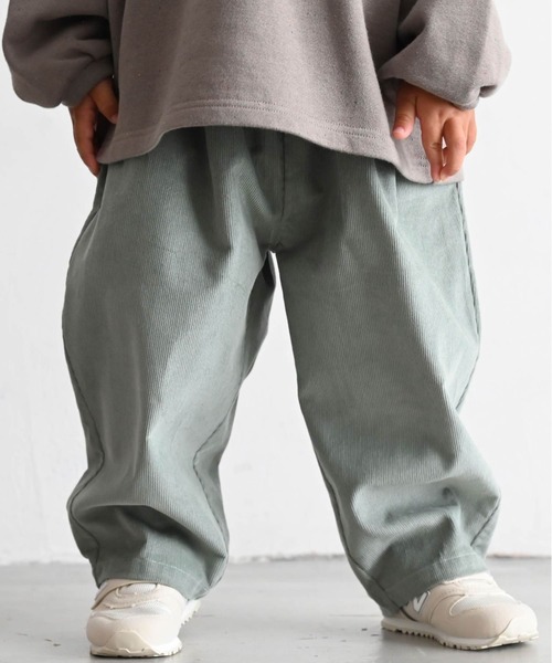 PUPPAPUPO（プッパプーポ）の「タック コーデュロイ パンツ（その他パンツ・キッズ・ベージュ/カーキ/チャコール/ミント/モカ・100/130/80/120/110/90）」の6枚目の写真