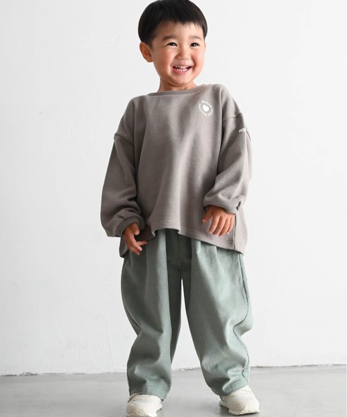 PUPPAPUPO（プッパプーポ）の「タック コーデュロイ パンツ（その他パンツ・キッズ・ベージュ/カーキ/チャコール/ミント/モカ・100/130/80/120/110/90）」の7枚目の写真