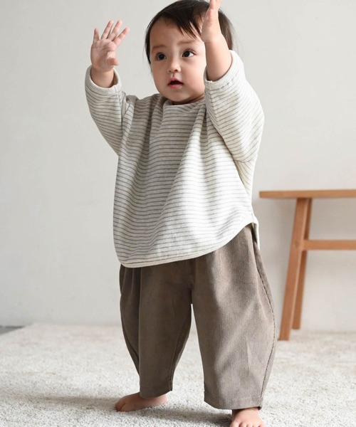 PUPPAPUPO（プッパプーポ）の「タック コーデュロイ パンツ（その他パンツ・キッズ・ベージュ/カーキ/チャコール/ミント/モカ・100/130/80/120/110/90）」の11枚目の写真