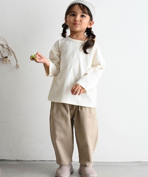 PUPPAPUPO（プッパプーポ）の「タック コーデュロイ パンツ（その他パンツ・キッズ・ベージュ/カーキ/チャコール/ミント/モカ・100/130/80/120/110/90）」の16枚目の写真