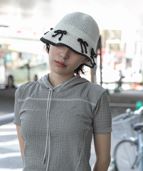 3.3 Field Trip （3.3フィールドトリップ）の「3.3 Field Trip／リボン バケハ（ハット・レディース・ホワイト/ブラック・0）」の18枚目の写真