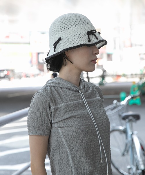 3.3 Field Trip （3.3フィールドトリップ）の「3.3 Field Trip／リボン バケハ（ハット・レディース・ホワイト/ブラック・0）」の19枚目の写真