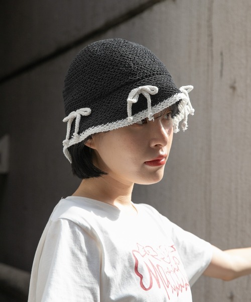 3.3 Field Trip （3.3フィールドトリップ）の「3.3 Field Trip／リボン バケハ（ハット・レディース・ホワイト/ブラック・0）」の17枚目の写真