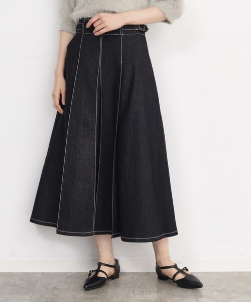THE SHOP TK （ザ ショップ ティーケー ）の「シーズンレスで使える デニムタックスカート/洗える（デニムスカート・レディース・ブルー系その他/ブラック・11/12/13）」の11枚目の写真