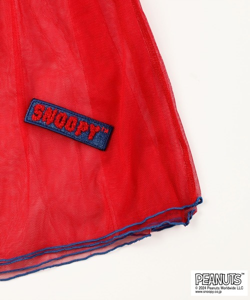 PEANUTS(ピーナッツ)の「【PEANUTS】スヌーピー/ワッペンチュールスカート(スカート・キッズ・レッド・S/M/L/LL)」の4枚目の写真