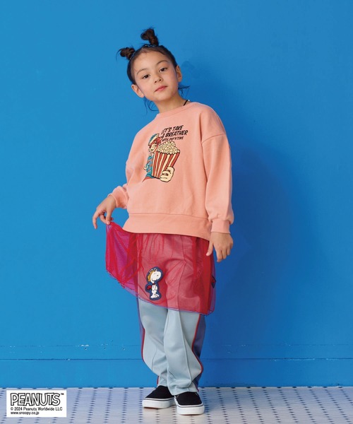PEANUTS(ピーナッツ)の「【PEANUTS】スヌーピー/ワッペンチュールスカート(スカート・キッズ・レッド・S/M/L/LL)」の6枚目の写真