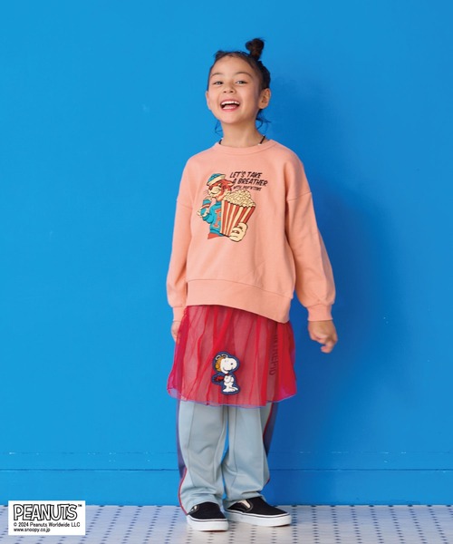 PEANUTS(ピーナッツ)の「【PEANUTS】スヌーピー/ワッペンチュールスカート(スカート・キッズ・レッド・S/M/L/LL)」の8枚目の写真