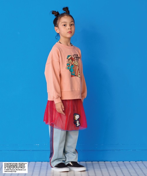 PEANUTS(ピーナッツ)の「【PEANUTS】スヌーピー/ワッペンチュールスカート(スカート・キッズ・レッド・S/M/L/LL)」の9枚目の写真