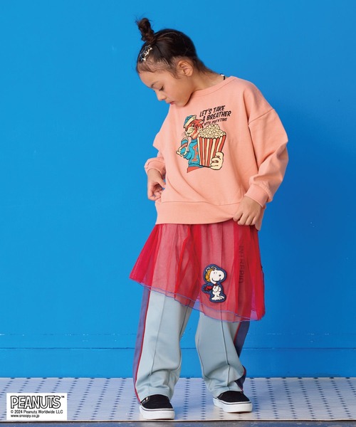 PEANUTS(ピーナッツ)の「【PEANUTS】スヌーピー/ワッペンチュールスカート(スカート・キッズ・レッド・S/M/L/LL)」の12枚目の写真