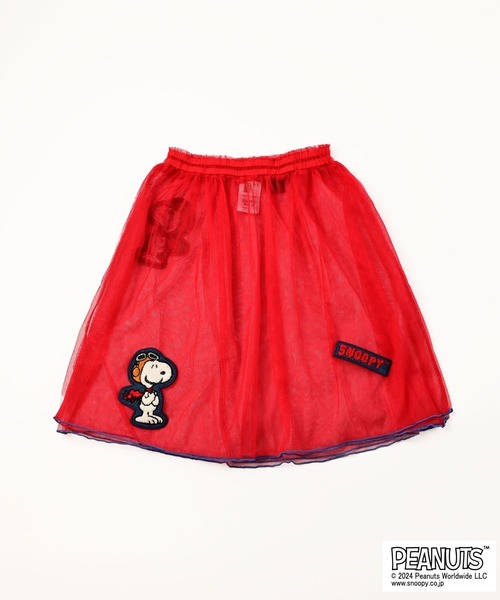 PEANUTS(ピーナッツ)の「【PEANUTS】スヌーピー/ワッペンチュールスカート(スカート・キッズ・レッド・S/M/L/LL)」の13枚目の写真