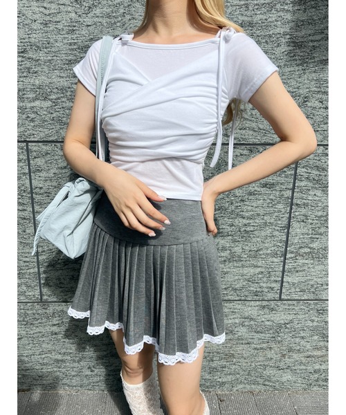 PHILLY(フィリー)の「【PHILLY】ロングリボンコンパクトT(Tシャツ/カットソー・レディース・ブラック/ピンク/ホワイト・FREE)」の5枚目の写真