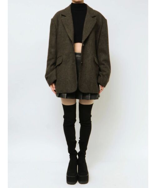 EMODA（エモダ）の「ボクシーミニワンピースジャケット（テーラードジャケット・レディース・ミント/その他/グレー・FREE）」の10枚目の写真