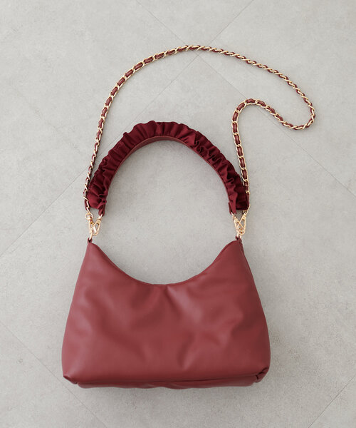 natural couture（ナチュラルクチュール）の「フリルショルダーバッグ（ショルダーバッグ・レディース・ブラック/アイボリー/ボルドー・FREE）」の14枚目の写真