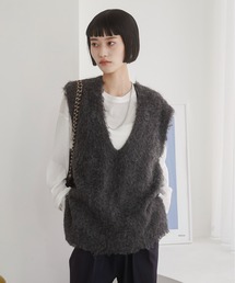 ANGIE | ブークレシャギーVネックベスト(ベスト)