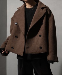 welise（ウェライズ）の「【welise/ウェライズ】メルトンウール50 ダブルブレストオーバーショートコート/テーラードジャケット（ピーコート）」