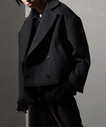 welise（ウェライズ）の「【welise/ウェライズ】メルトンウール50 ダブルブレストオーバーショートコート/テーラードジャケット（ピーコート）」