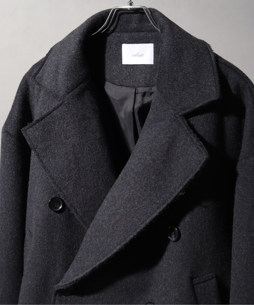 welise/ウェライズ】メルトンウール50 ダブルブレストオーバーショート