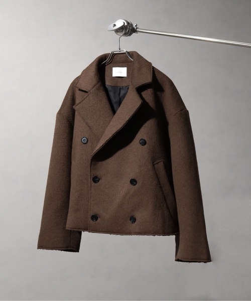 welise/ウェライズ】メルトンウール50 ダブルブレストオーバーショート