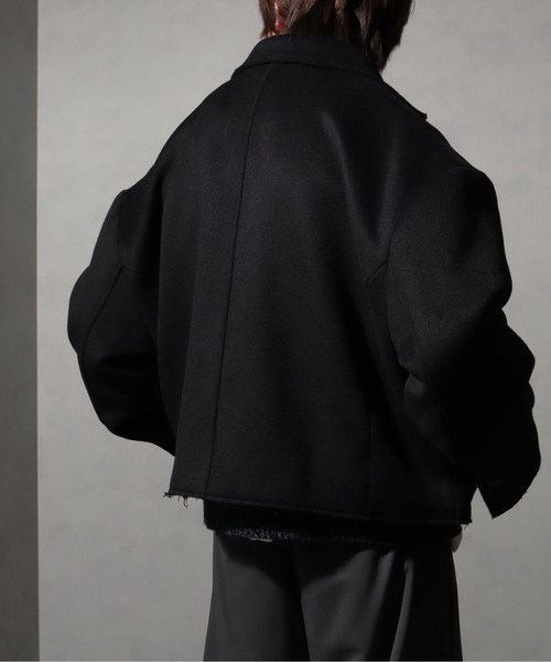 welise/ウェライズ】メルトンウール50 ダブルブレストオーバーショート