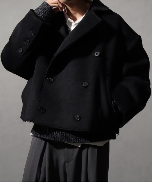 welise/ウェライズ】メルトンウール50 ダブルブレストオーバーショート