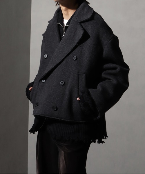 welise/ウェライズ】メルトンウール50 ダブルブレストオーバーショート