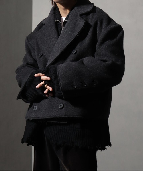 welise/ウェライズ】メルトンウール50 ダブルブレストオーバーショート