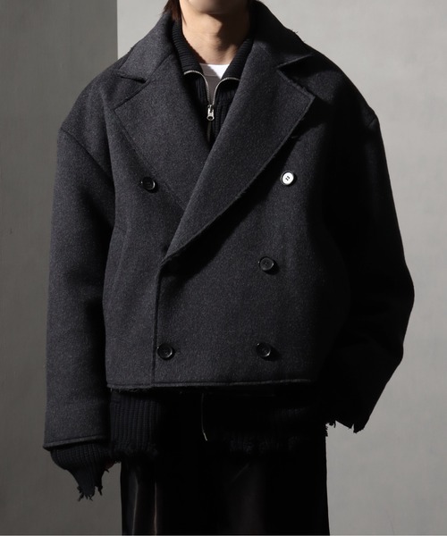 welise/ウェライズ】メルトンウール50 ダブルブレストオーバーショート