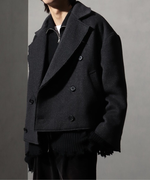welise/ウェライズ】メルトンウール50 ダブルブレストオーバーショート