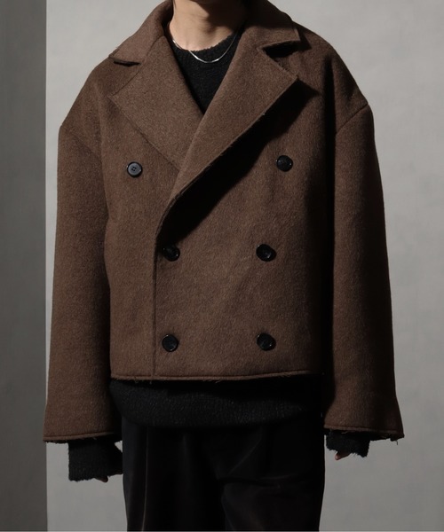 welise/ウェライズ】メルトンウール50 ダブルブレストオーバーショート