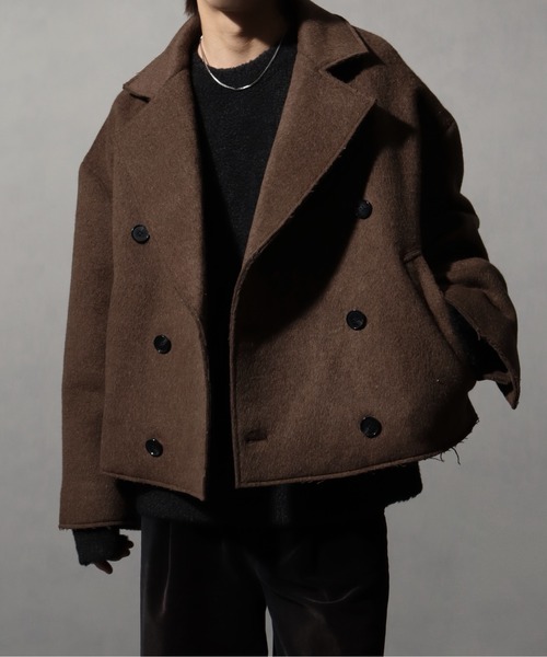 welise/ウェライズ】メルトンウール50 ダブルブレストオーバーショート