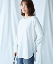 リブポイントテールTシャツ