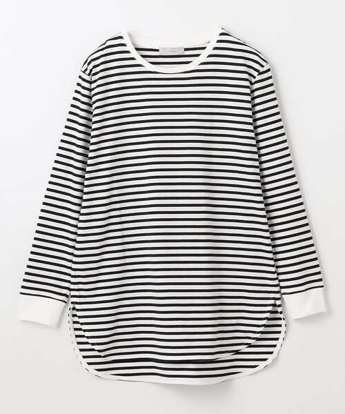 ANY(エニィ)の「リブポイントテールTシャツ(Tシャツ/カットソー・レディース・ブラック系1/ホワイト系/ベージュ系1・4)」の10枚目の写真