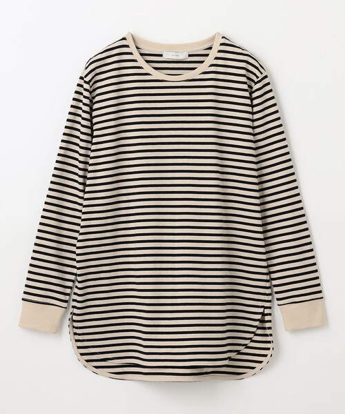 ANY(エニィ)の「リブポイントテールTシャツ(Tシャツ/カットソー・レディース・ブラック系1/ホワイト系/ベージュ系1・4)」の15枚目の写真